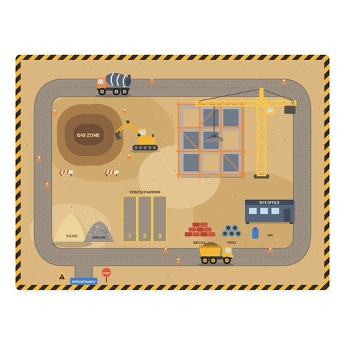 Baustelle kinder tisch - baustelle,