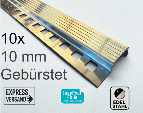 10x edelstahl treppenprofil - 10x,