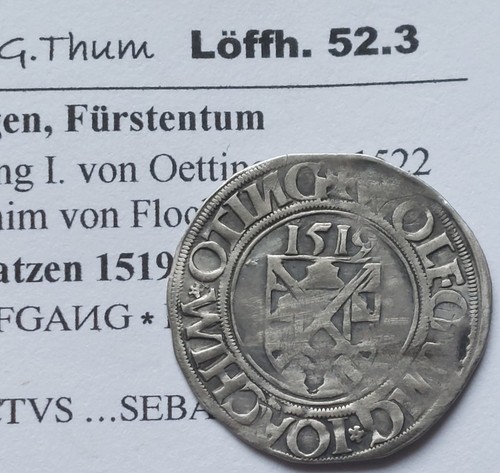 öttingen batzen 1519 - Öttingen,, 1/2