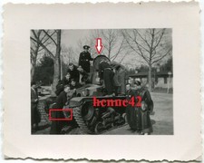 Foto Wehrmacht tschechoslowakischer LT vz. 35 Beute Panzer mit Camo Anstrich