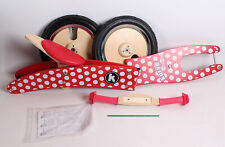 kiddimoto Laufrad 2kur606 Premium Dotty Pünktchen rot verstellbar für 3-6 Jahre