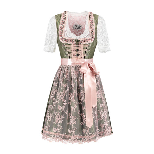 Dirndl grün rosa teilig mit - rosa, 2-teilig