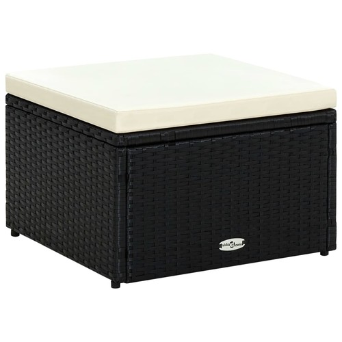 Hocker mit kissen poly rattan - mit,