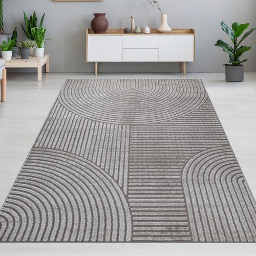 Designteppich grau mit