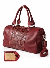 Echtleder Handtasche Bordeaux