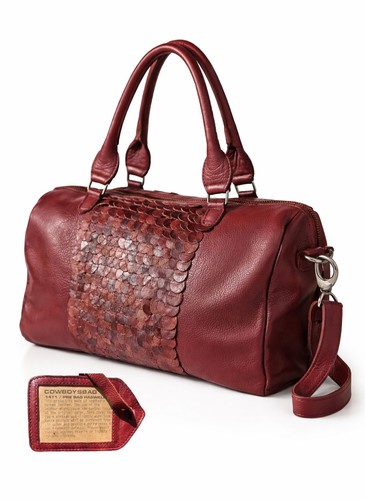 Echtleder handtasche bordeaux - echtleder,