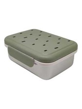 Lässig Edelstahl-Brotdose Lunchbox Happy Prints Light Olive