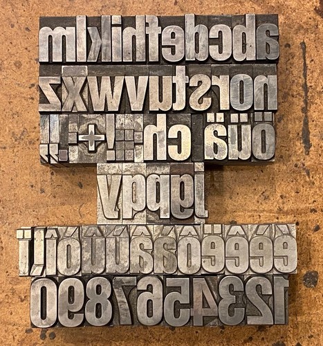 0 9 bleischrift - a-z, +