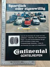 Continental Gürtelreifen Oldtimer Original Vintage Werbung 1969 Reklame advert