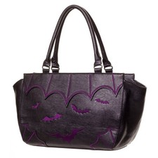 Banned Handtasche Purple Bats