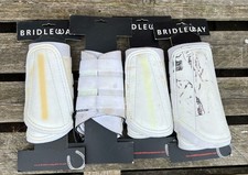 BÜRSTSTIEFEL Trenseweg Pferd stoßdämpfend Trainingsstiefel weiß Ponygröße