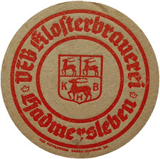 ALTER DDFR BIERDECKEL VEB Klosterbrauerei Hadmersleben Bierfilze mit Impressum