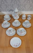 20tlg Mitterteich Rosa Blüte Form 2040 Bavaria Porzellan - Kafeeservice