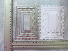 Stanzschablonen Set Aufleger - rechteckiges Design - Wellenrand - versch. -  RAR