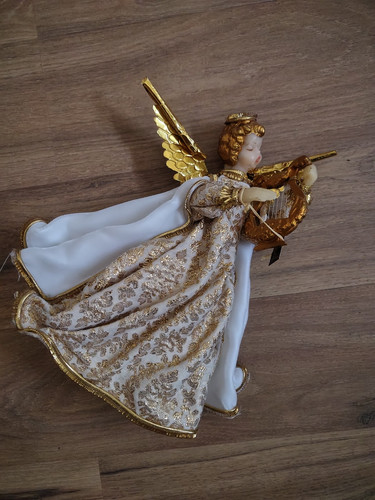 Vintage engel weiß - "engel, gold
