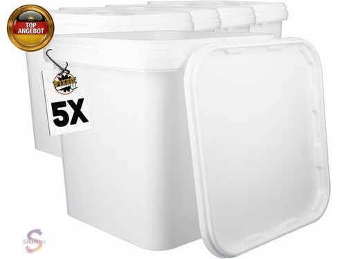 Eimer mit deckel weiß - 5, 5l