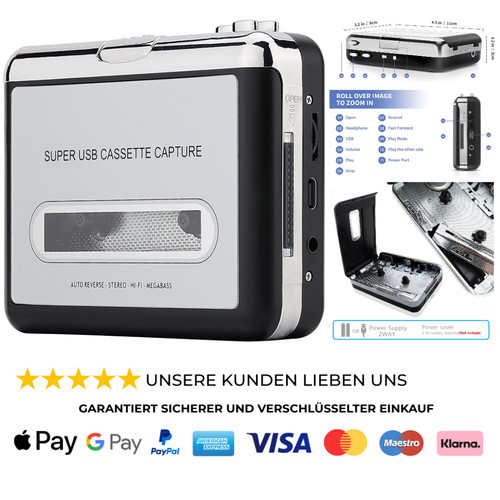 Kassettenspieler usb mp3 - kassettenspieler,