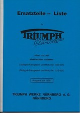 Ersatzteil - Liste Triumph Cornet,