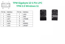 TPM 2.0 Gigabyte 12-1 pin LPC | Trusted Platform Modul | Windows 11 | NEU