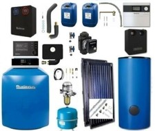 Buderus Ölbrennwertkessel GB125-18 Solaranlage 2 x SKN4.0 Solarspeicher SM300/5