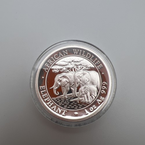 Unze silber somalia elefant - 1,