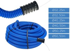 32/40/50 mm 25m 50m Wellrohr Verlegung im Erdreich Leerrohr Elektrorohr EDO