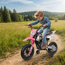12V Elektro Motorrad Kindermotorrad Elektroauto Kinderfahzeug mit Stützrädern DE