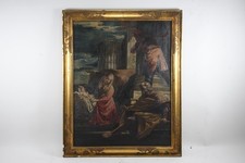 Q40U01- Gemälde Heilige Familie nach Gian Antonio Burrini 19.Jh 