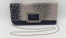 Handtasche Damen blau/silber