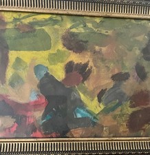 Original Aquarell expressionistisch Unikat signiert gerahmt 34x25 cm