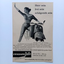 1957 Zündapp Bella Motorroller Roller Werbung Werbeanzeige Reklame Print Ad