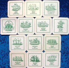 Bierdeckel Serie Jever - Segelschiffe 1979 - 12 verschiedene - komplett