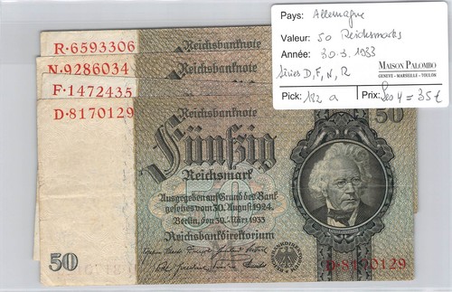 Geldscheine deutschland 50 - 4,