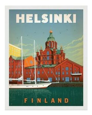 Helsinki Finnland Reiseplakat