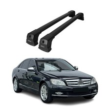 Dachträger Grundtäger für Mercedes C Klasse W204 Limo 2007-2014 75kg Alu Schwarz