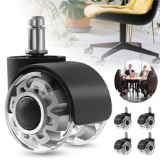 5er Set Bürostuhlrollen Ø11mm Hartbodenrolle Gummi Leise Kratzerfrei Universal