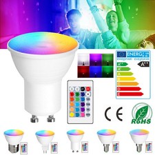 E14 E26/E27 GU10 MR16 LED RGB Glühbirne Dimmbar Leuchtmittel Fernbedienung Birne