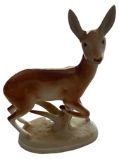Royal Dux Bohemia Porzellanfigur Reh Dekofigur Braun Klassisch 14cm
