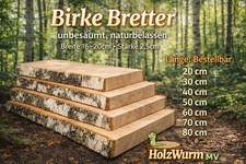 Birke holzbrett unbesäumt - holzbrett,