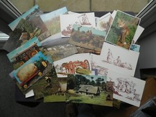 50 POSTKARTEN LANDSCHAFT LÄNDLICHES HANDWERK LAVENDEL, SCHAFE, TRAKTOREN MOHNBLUMEN LANDWIRTSCHAFT