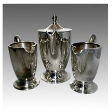 Hepp Silber Teller Kaffeekanne