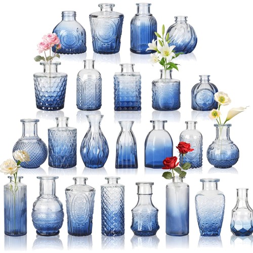 Kleine vasen set glas vintage - kleine,