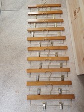 10Stück Kleiderbügel Hosen Holz lakiert drehbar Rockhalter von Polo Ralph Lauren