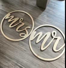 Stuhlschild Hochzeit Mr & Mrs