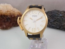 OOZOO Steel OS0336 XXL Herrenuhr Mineralglas Edelstahl Vergoldet Ø ca. 46 mm