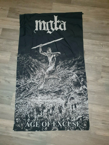 Mgla flag flagge poster - flag, black