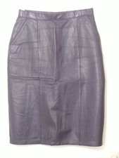 Schwarzer Lederrock, echtes