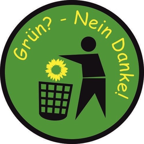 Aufkleber grün nein danke - grün?,