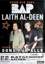 BAP - NIEDECKEN - 2004 - In Concert - Sonx für Alle Tour - Poster - Aachen