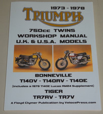 Werkstatthandbuch Triumph Bonneville  T140 + Tiger TR7, Baujahre 1973-1978